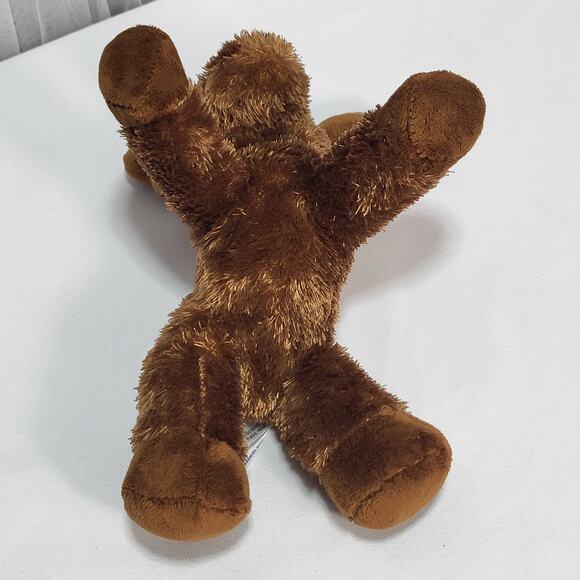 Aurora Moose Reindeer Stuffed Plush Toy Animal Brown Tan 8'' - Picture 6 of 12